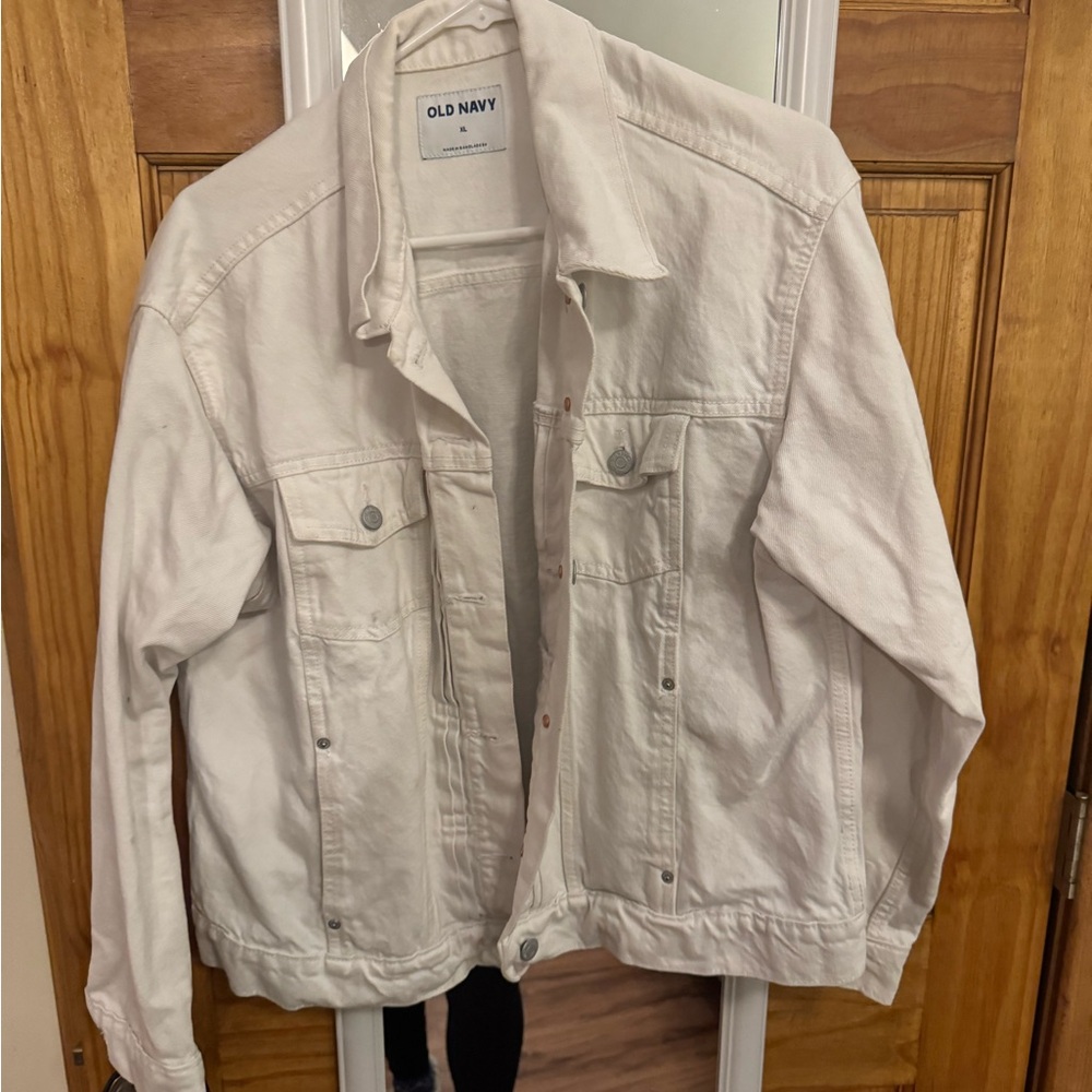 Old Navy Women's Off-White Jean Jacket